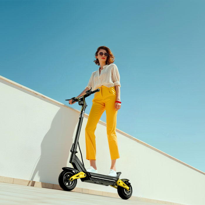Folding Electric Scooter - الاتحاد الأوروبي الأسهم C-نوع التخميد المزدوج
