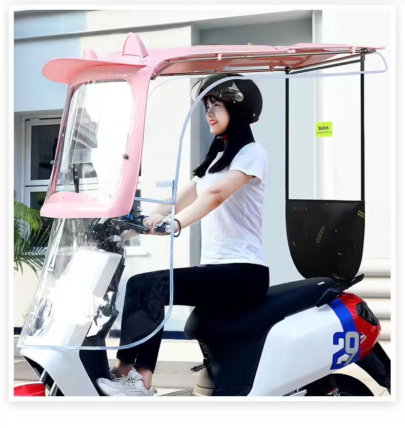 مظلة شمسية مخصصة اللون للدراجا - مراجعة Electric Scooter Rain Cover وسعره