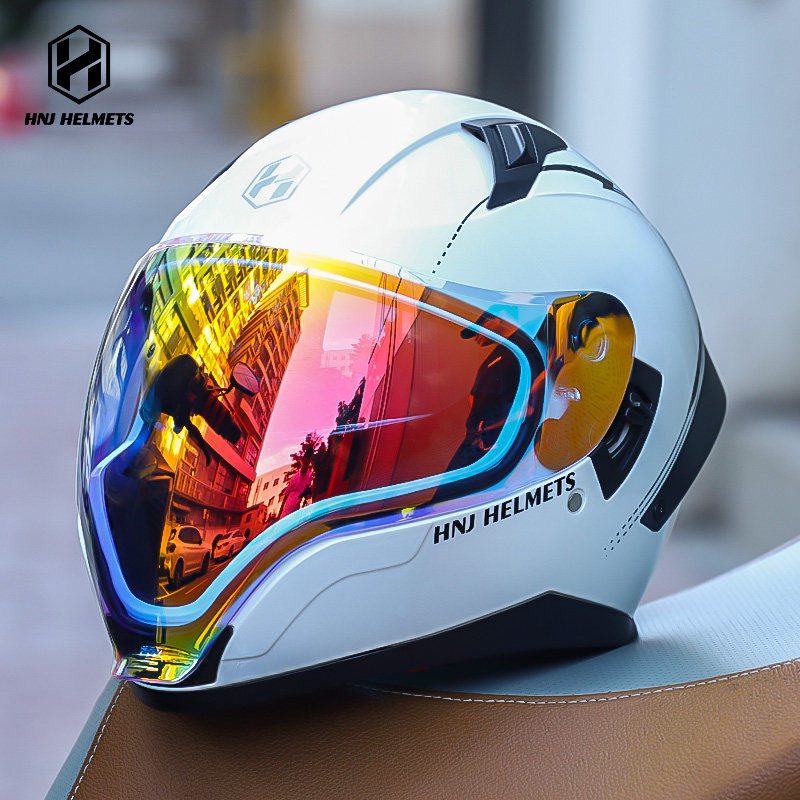خوذة رياضية كاملة الوجه معتمدة - مراجعة Scooter Helmet Set وسعره