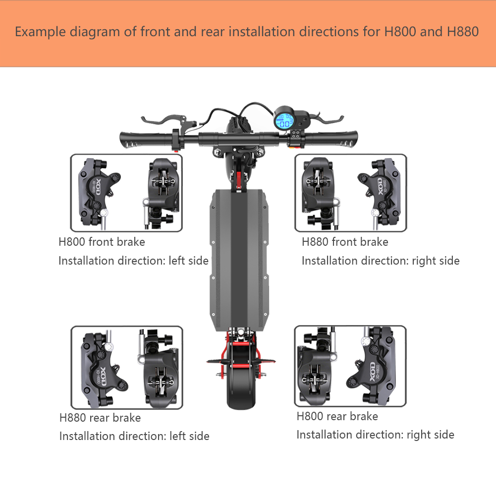 فرامل قرصية هيدروليكية XOD H80 - مراجعة 72V 45A Dual Controller وسعره